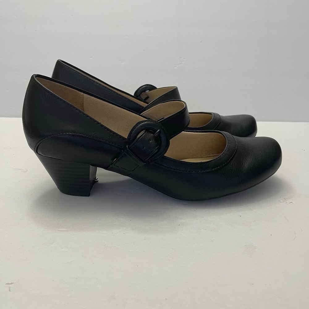 Lifestride Soft System Rozz Mary Jane Pump Black Womens 9.5 W‎ Academia Career - Picture 3 of 10